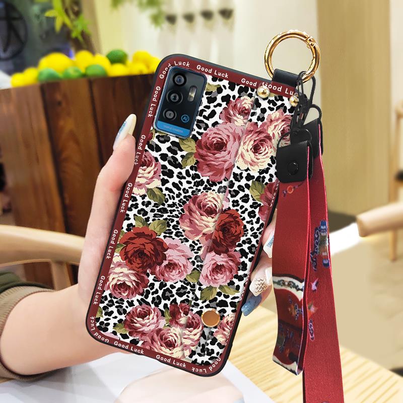 Schutzhülle im chinesischen Stil für ZTE Blade A71 Handschlaufe Armband Stoßfestes Silikon Wasserdicht Anti-Stoß