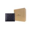 COACH 3 IN 1 Wallet Leather Wallet Men's Black Gray 25519-N3A