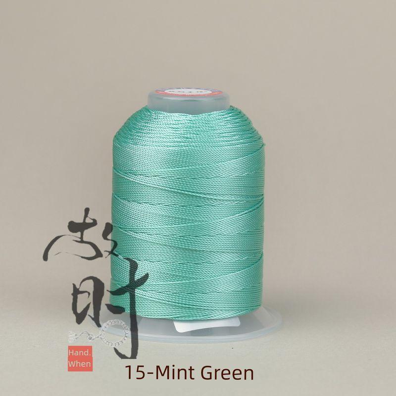 

18-прядный 63-цветный высокоглянцевый шнур Моранди ручной работы, ремешок для переноски, ожерелье, веревка для кулона, плетеный провод с пластиной «Драконья чешуя» Mint Green AGX18015