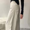 Autumn Winter High Waist Vintage Simple Wide Leg Denim Pants Women Solid Color All-match Loose Casual Jeans