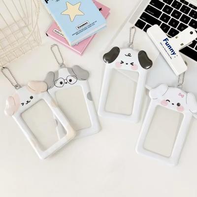 1PCS 3 Inch Photocard Holder Kawaii Kpop Photo Card Holder Keychain Ins Idol Photo Card Protector Photo Sleeves Bus Card Case