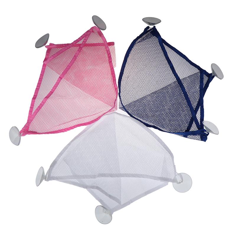 Suction Cup Baby Bath Toys Tidy Storage Mesh Bag Bathroom Hanging Net Organizer