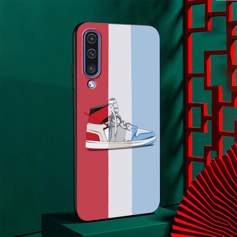 Pouzdro na boty Sneakers pro Samsung Galaxy A50 A50s A40 A20e A20 A30 A30s A70 A70s A10 A10s A20s A11 A21 A42 Černý kryt na telefon