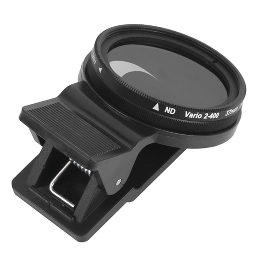 Veledge 37mm Verstellbarer ND-Objektivfilter ND2-400 Neutrale Dichte für verschiedene Handymarken
