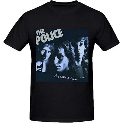 The Police Reggatta De Blanc Black Tee Shirts for Men Black