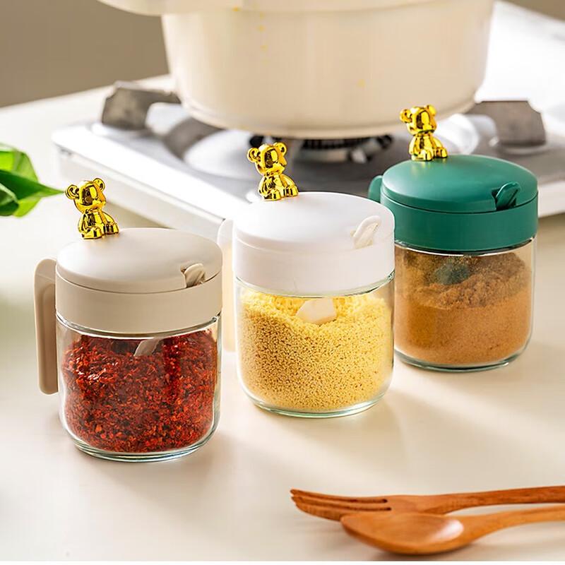 Little Bear Glass Spice Jars Set (5-Pack)