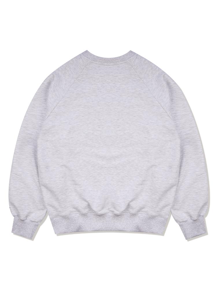 La Maison Studio Unisex Rugby Sports Double Seven Sweatshirt Ash Gray (Fcd1Ts104M)