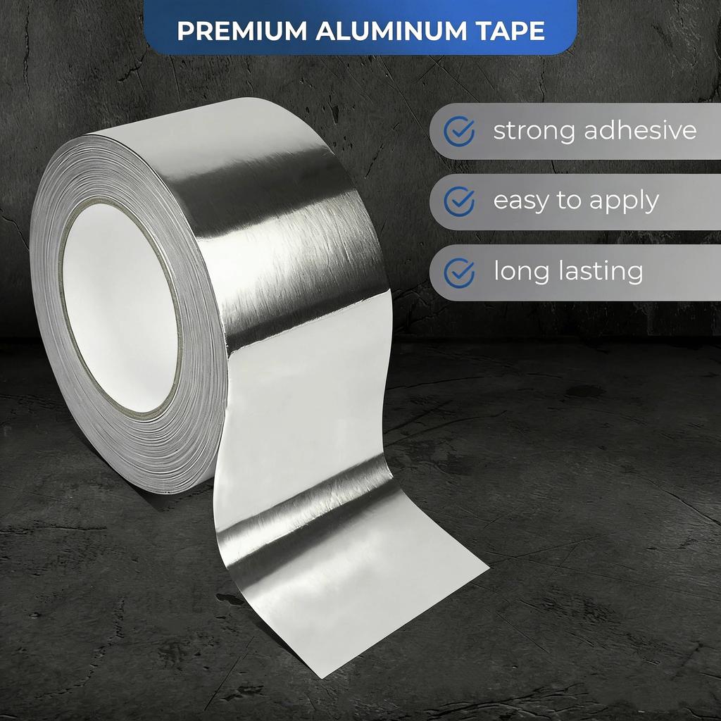 Self Adhesive Aluminum Foil Tape Waterproof Oil Proof and Mold Resistant for Kitchen Bathroom Countertop and Pipe Sealing