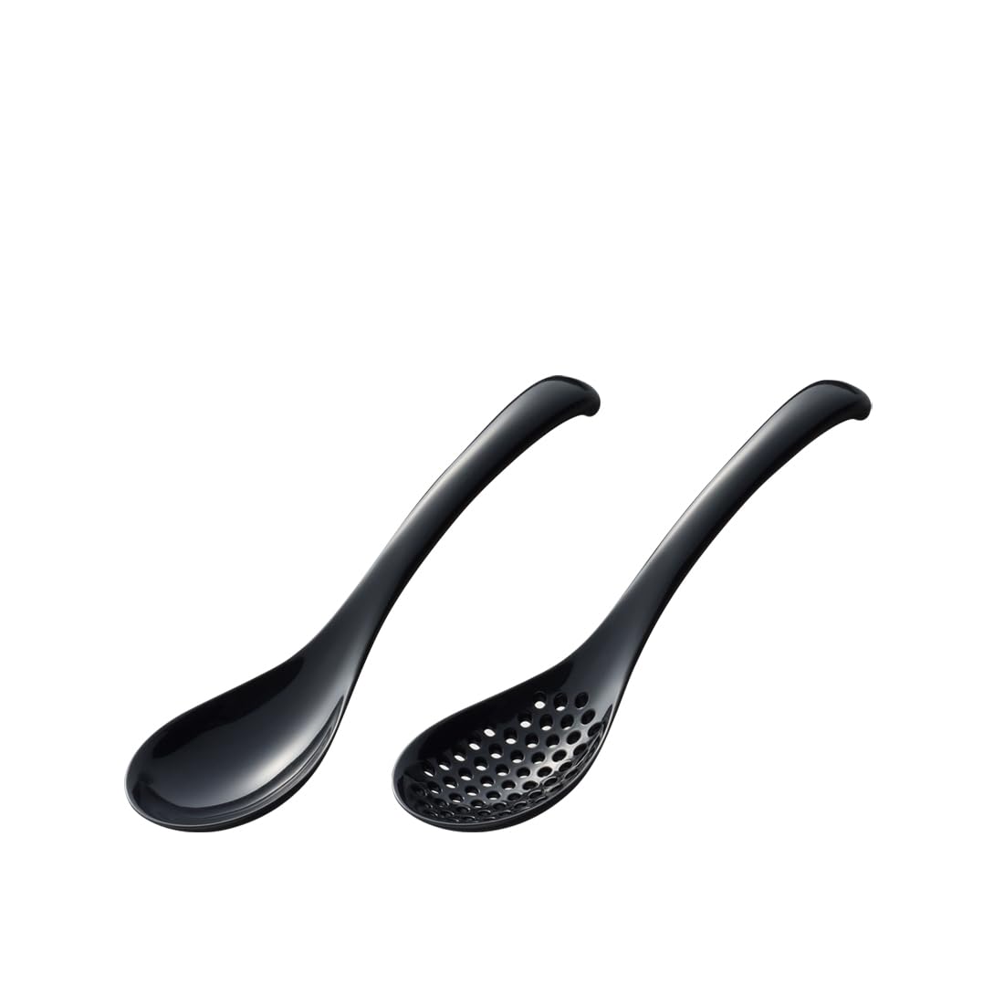 Akebono Sangyo Ladle Spoon Made in Japan Multi-purpose Set, Small, 17.5cm, Black,