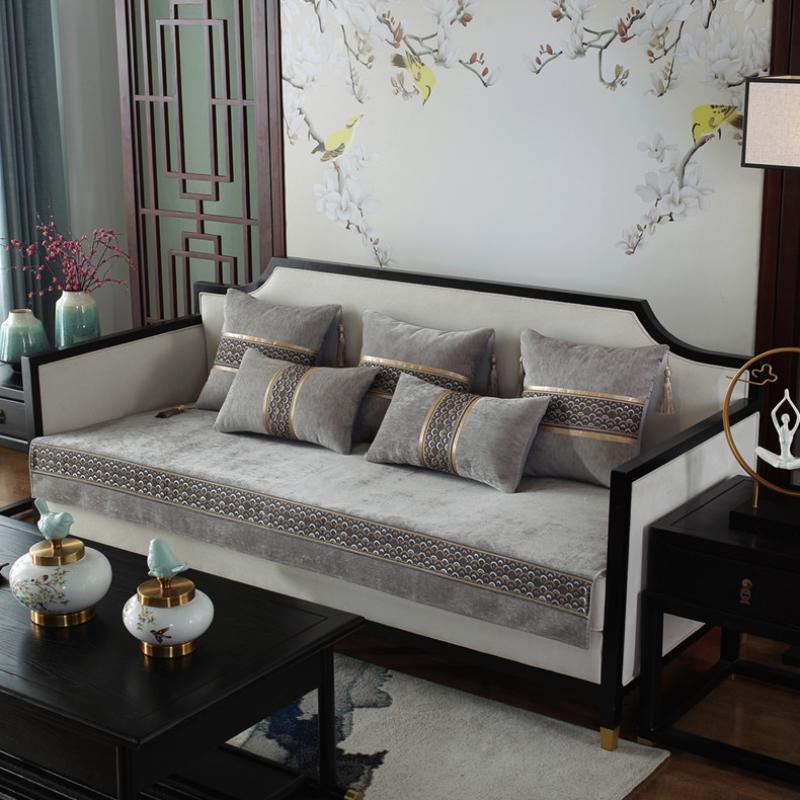 Kínai stílusú kanapé párnák sarok csúszásmentes kanapé háttámla kartámasz törölköző üléshuzat klasszikus vonal dekoráció fekvőtámasz párnaszőnyeg