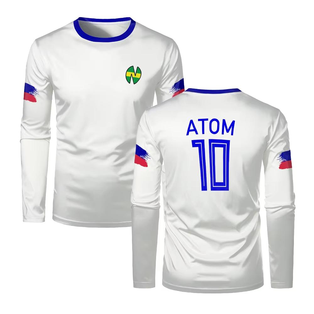 

ATOM School Nansheng Olive And Benji Kits Soccer Jersey Animation Captain Long Sleeve Men s T-shirt Tsubasa Jersey Kid/Adult Tee L