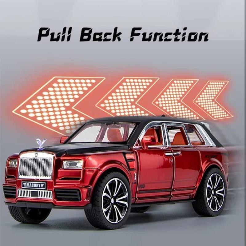 1/32 Scale Exclusive Alloy Metal Pull Back Die-cast Car CULLINAN MASORY Diecast Metal Pullback Toy Car with Openable Doors,Light Music Gifts Toy