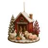 Christmas Animals and Acrylic Hanging Ornaments, Rustic Holiday Decor, 18