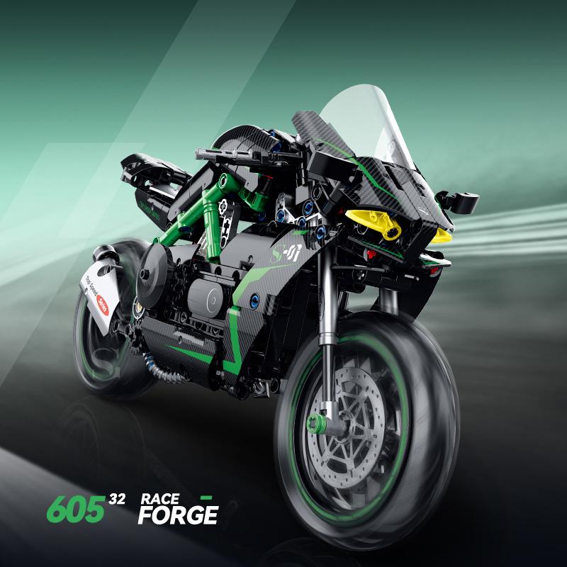 Classic City Racing Motorcycle Technical DIY Blocks Motorbike Model MOC Bricks Sets Birthday Gifts for Boys Adult Kids Toys 1:8