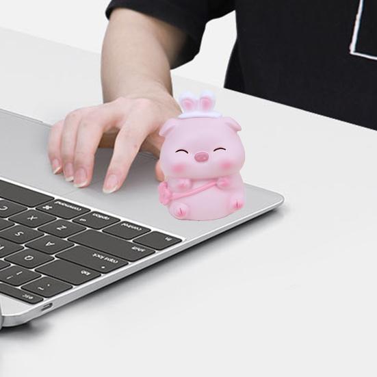 Animal Figurine Cartoon Lovely Adorable Fine Workmanship Mini Office Decor Eco-friendly Lie Pigs Desktop Ornament Car Decor