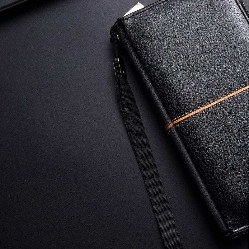 Men's Long Hand Wallet Zipper Handbag Multi-card Position Large Capacity Business Men's Wallet
