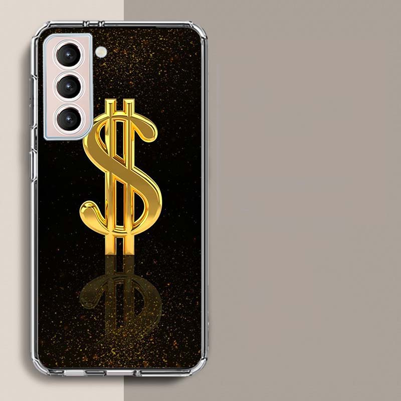 The World of US Dollar Currency Phone Case For Samsung Galaxy S25 Edge S24 S23 FE S21 S20 S10 Plus S22 S26 Ultra Cover Clear Cas