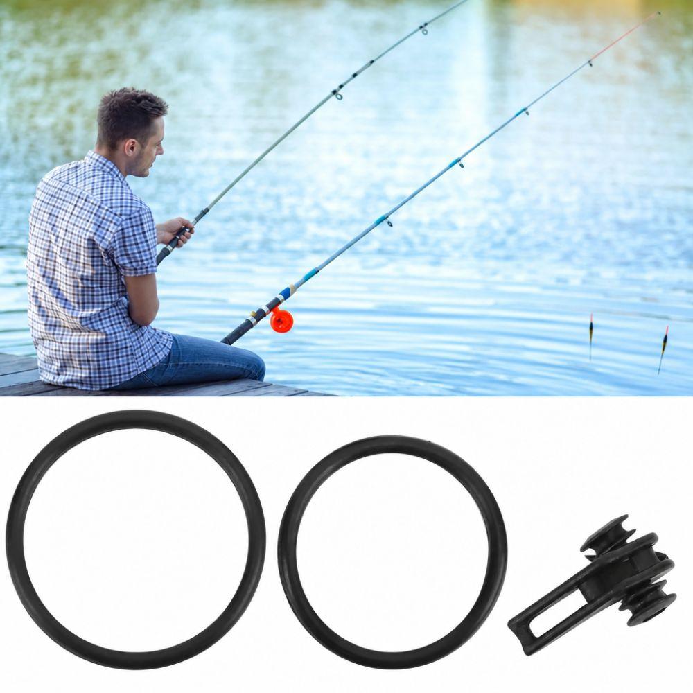 30 Sets with Elastic Rubber Rings Fishing Rod Hook Holder Fishing Pole Hook Holder  for Fishing Pole