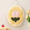 Highly Absorbent Floral Hand Towel Gentle Plush Fabric Hanging Towel Quick Drying For Sensitive Skin Households