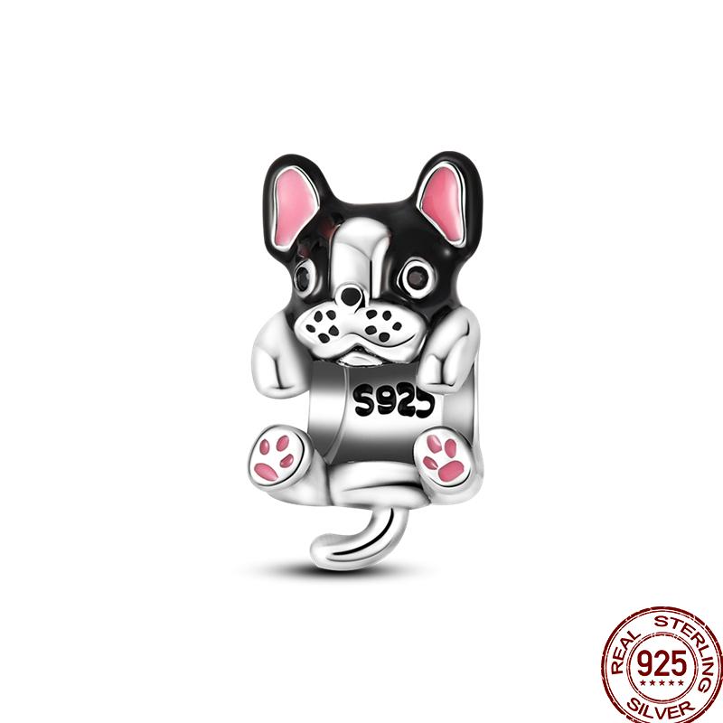 100% Copper Cute Pet Animal Owl Cute Puppy Pink Kitten Charm Beads Suitable For 3Mm Original Bracelet Diy