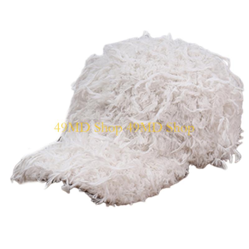 49MD Furry Plush Winter Baseball Caps For Trendy Youth And Street Dancing Enthusiasts