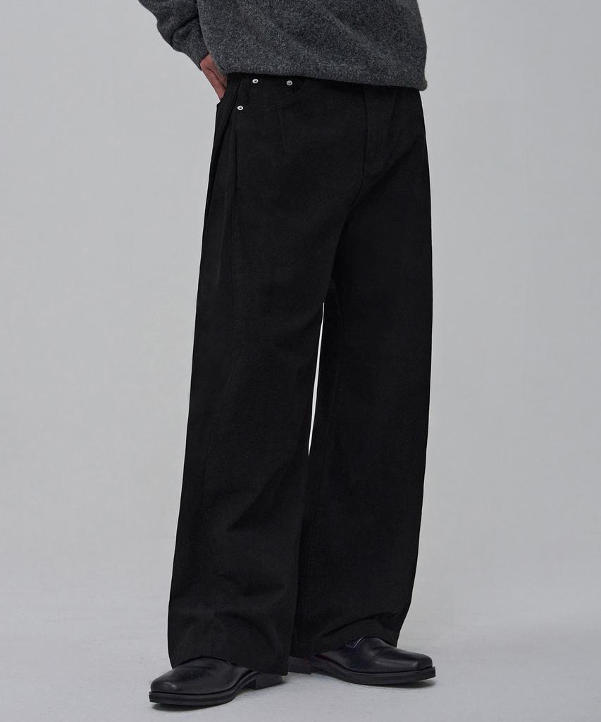 Awodeijeu Side Tuck Washed Cotton Chino Pants [3 Colors]