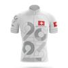 Set Maglia da Ciclismo Rossa Svizzera per Uomo, Tuta Sportiva Degradé per Mountain Bike, Abbigliamento Sportivo Estivo, 2026