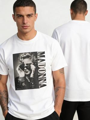 Madonna Shirt, Madonna Graphic Tour Charcoal T-shirt