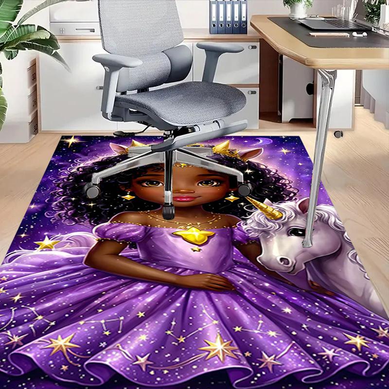 1PC princess unicorn Non-Slip Floor carpet, Office, family, bedroom, Studio - Large Area Rug, Vibrant Colors-C0486