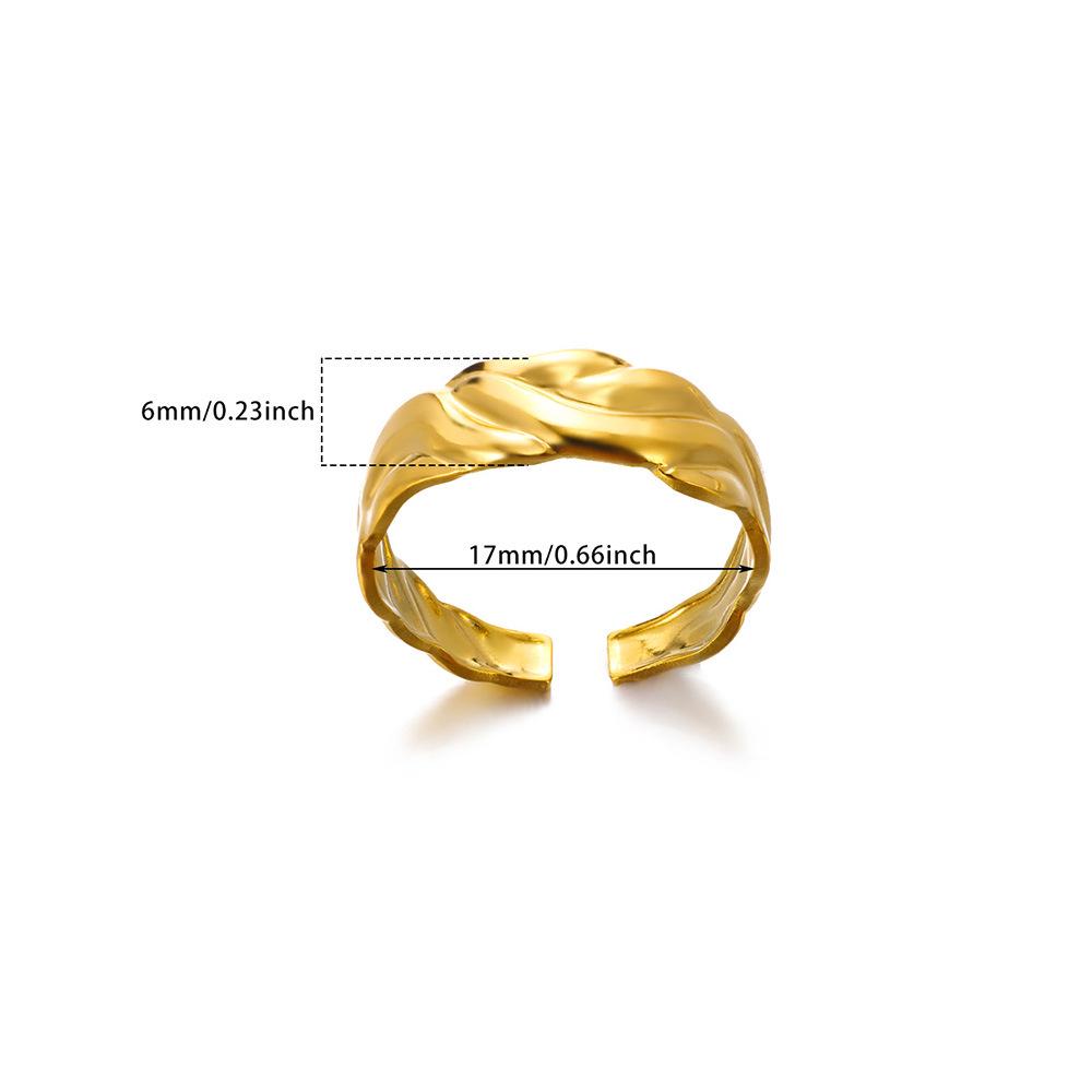 18K Gold-Plated Minimalist Open Ring for Women - European & American Fashion