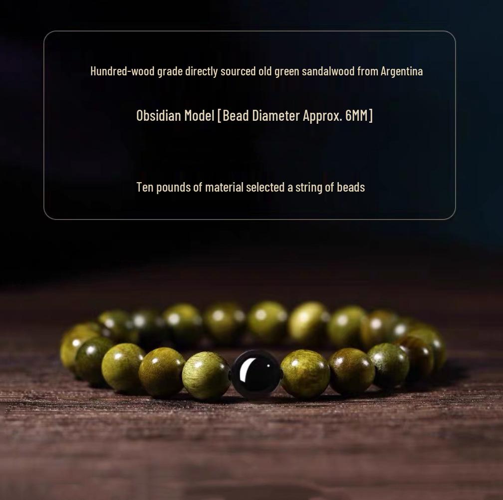 Premium Green Sandalwood & Wenge Bracelet for Men & Women - High Density, Collection Grade