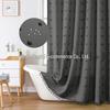 TEMU Hydrangea Polyester Shower Curtain - 3D Jacquard Design