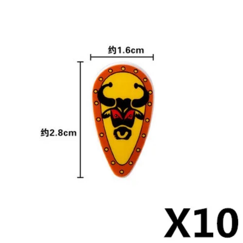 MOC Blocuri de Construcții Militare Figurine Soldați Medievali Accesorii Arme Leu Roșu Vultur Negru Cavaler Armură Scut Mini Cărămizi