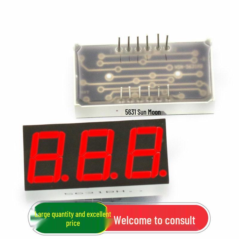 

TELESKY 0.56 Red Three-Digit Common Anode Display