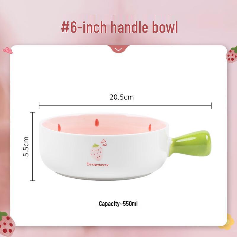 

ZISIZ Strawberry Ceramic Bowl Set