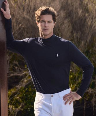 USPOLOASSN Long Sleeve Double Fleece Navy