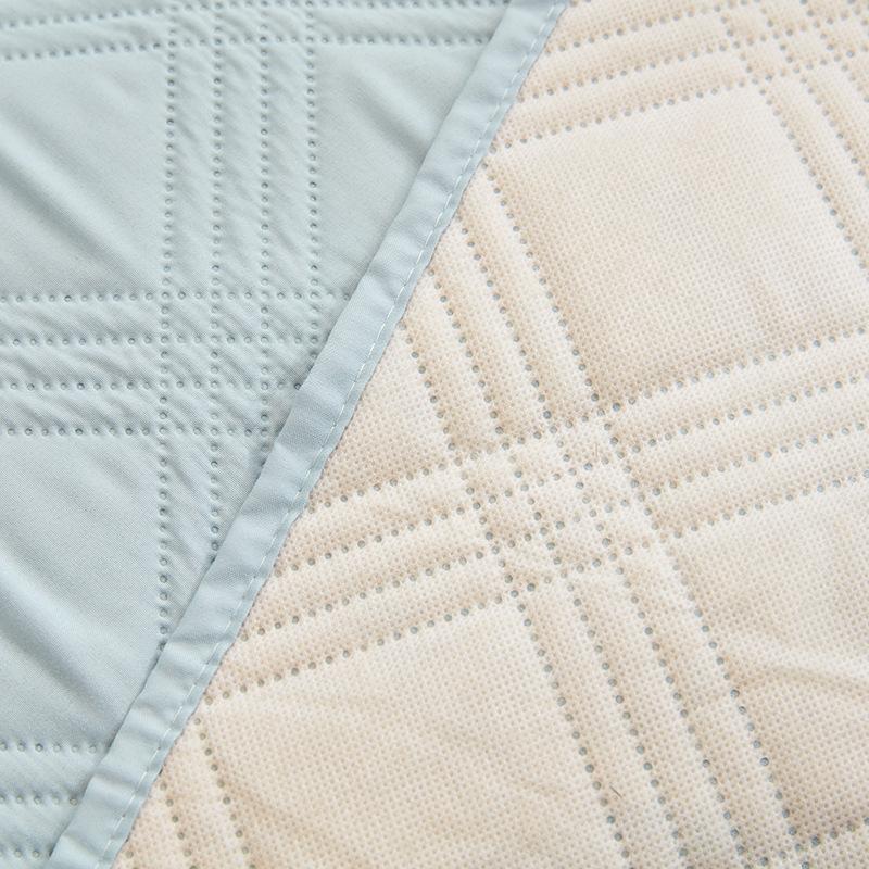 Rutschfestes Vier-Jahreszeiten-Sofakissen, dreizeiliges Rautensofa, Chaiselongue-Kissen, Wohnzimmer, Einzelsitz-Sofabezug mit Beinstütze