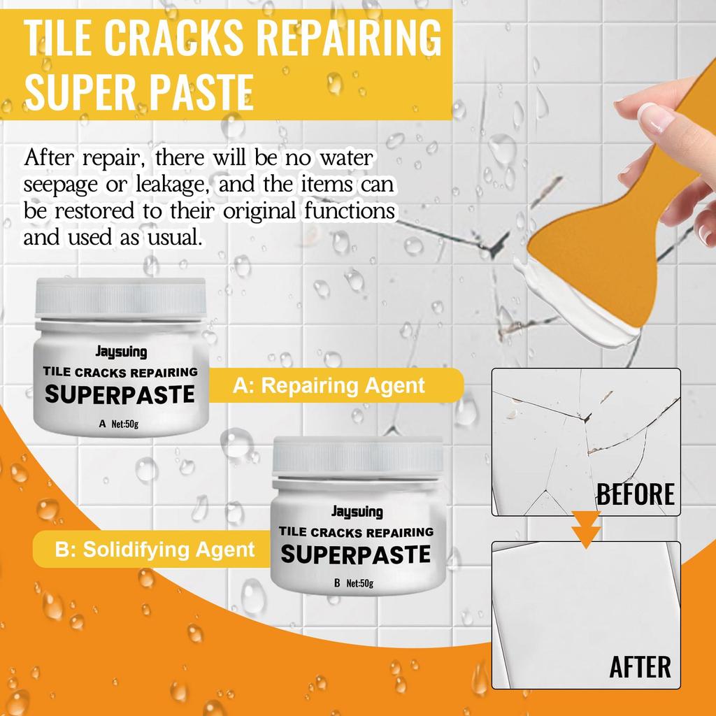 Jaysuing Fliesenreparaturpaste Toilette Marmor Bodenfliesen Lochreparatur Rissspachtel Loch Klebepaste
