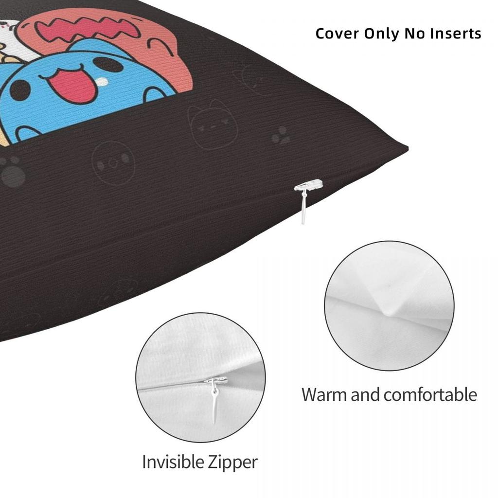 Comic Cat Bugcat Capoo Bug Cat Square Pillowcase Cushion Cover Pillow Case Throw Pillow Cover for Home Sofa Living Room