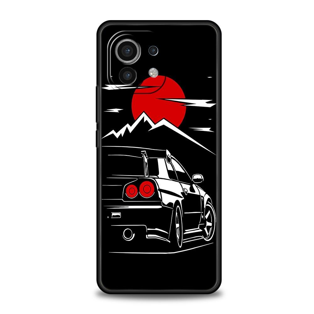 Phone Case For Xiaomi 13 12 11 Lite 12T 11T 10T 9T Mi Poco M4 M3 X4 X3 Pro F4 F3 GT 5G Cover Shell Coque Japan JDM Sports Car