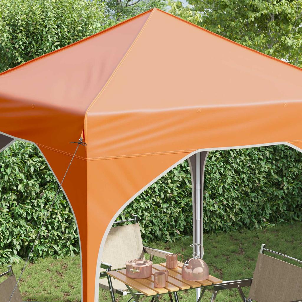 Pop Up Party Tent 194 X 194 X 245 Cm Orange