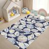 Starfish Shell Coral Marine Organisms Pattern Carpet for Living Room Decor Bedroom Rug Sunroom Terrace Vacation Sofa Floor Mat