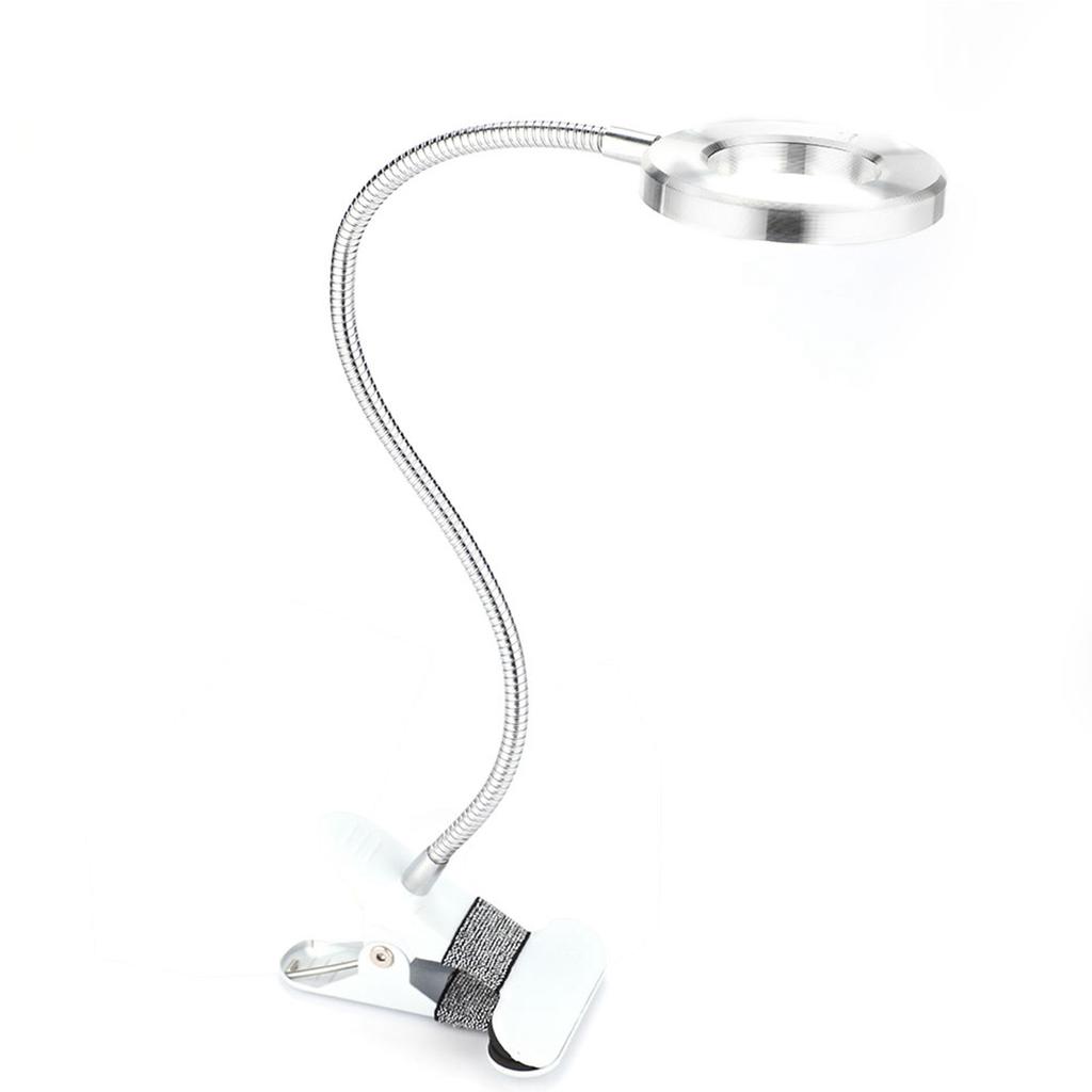 USB LED Desk Lamp with Clamp Flexible Gooseneck Clip On Book Light for Reading for Nail Beauty Salon Lash Extension
