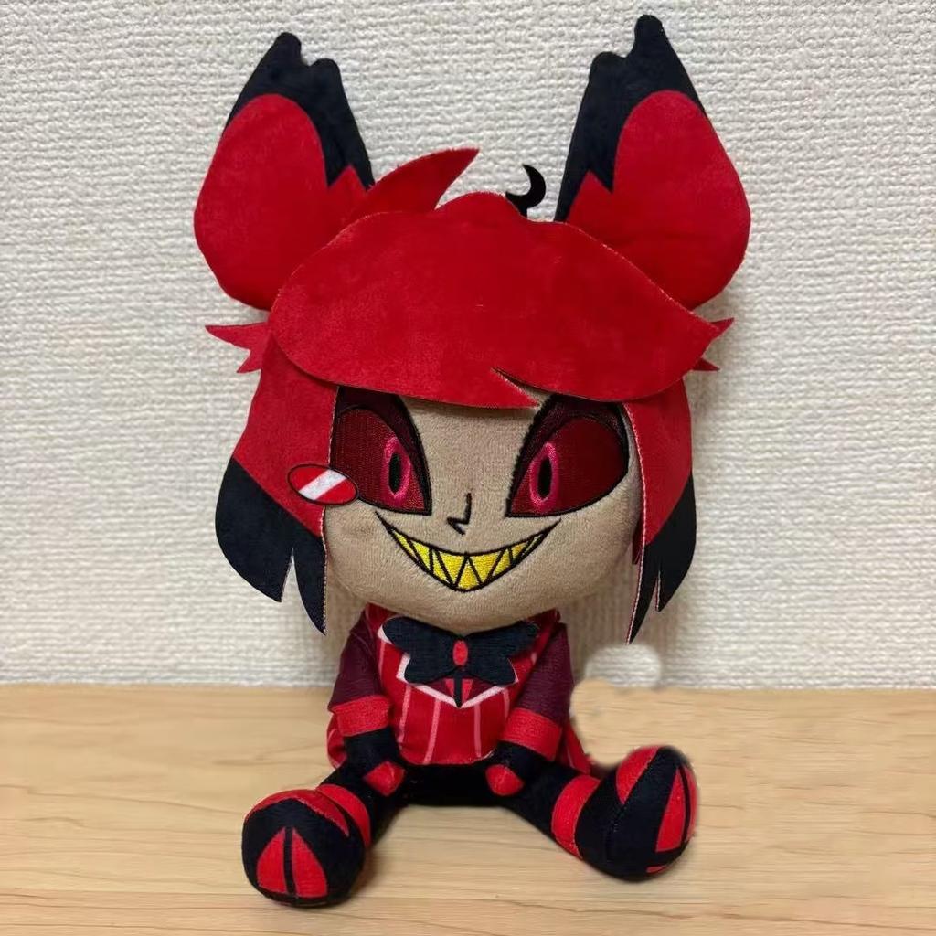 30cm Peluche Anime Hazbin Lucifer Husk Bambola Giocattolo Hotel Alastor Demone Morbidi Peluche Bambole Periferica Stanza Decorativa Cuscino Peluche Regalo
