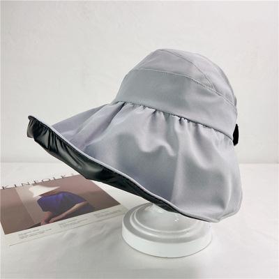 Japanese empty hat women's summer vinyl bucket hat sunshade sunscreen face hat