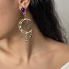 Medieval Style Dangle Earring Handmade Crystal Earrings Retro Sun&Moon Earrings  Birthday Gift