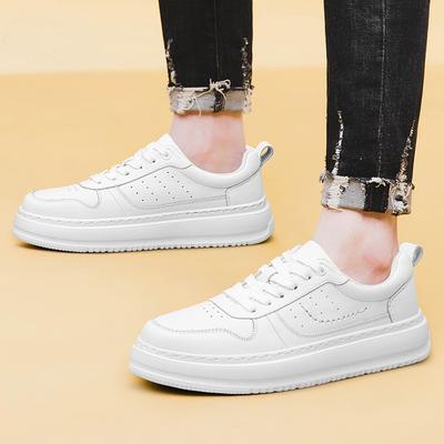 Low-top Men's Shoes Sports and Leisure Shoes Green Men's Board Shoes Fashion Trendy Student Single Shoes White