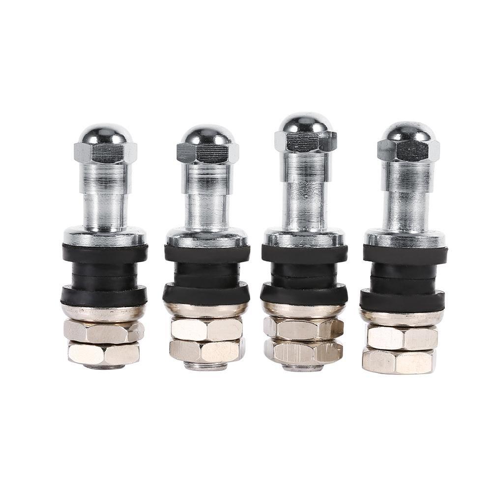 Qiilu [4 pieces] Clamp-in Valve Inside Valve for Aluminum Wheels