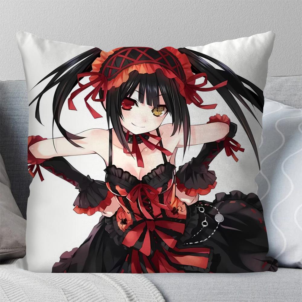 1Pc Tokisaki Kurumi Anime Date A Live Pillow Case Square Pillow Bedroom Sofa Leisure Comfortcarliving Room Home Decoration 40X40