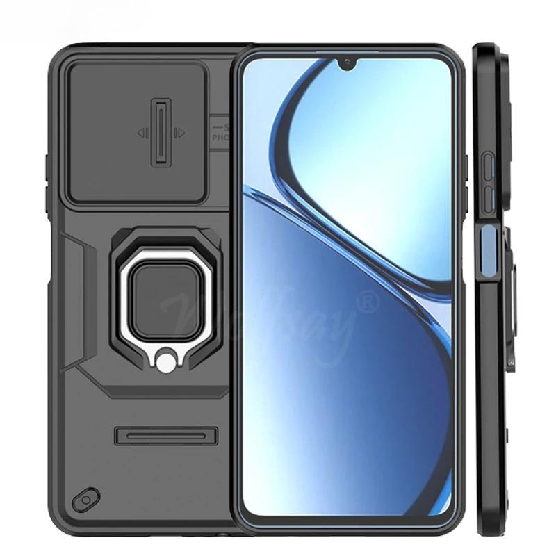 Shockproof Case For Realme C61 Case For Realme C61 Global Ring Holder Magnetic Back Cover For Realme C61 C 61 Push Window Case